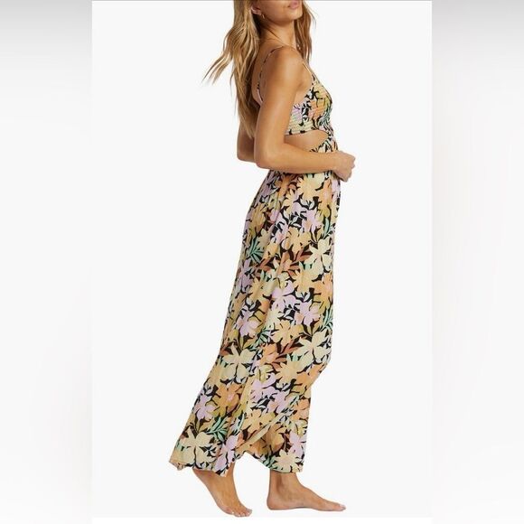Billabong NWT True Desire Floral Cutout Maxi Dress M - Picture 3 of 8